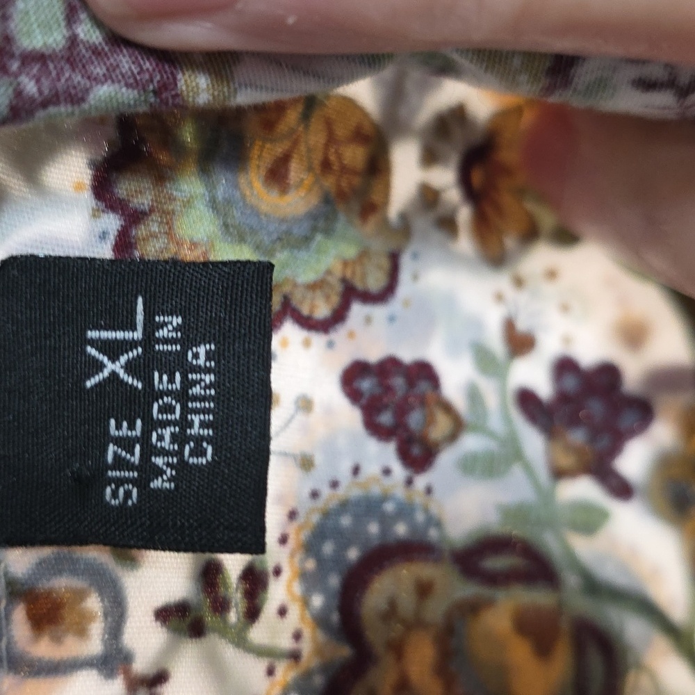 Rock Roll N Soul Mens? Floral Button Up Shirt Gold/Avocado Floral Sz XL EUC READ - Picture 3 of 11